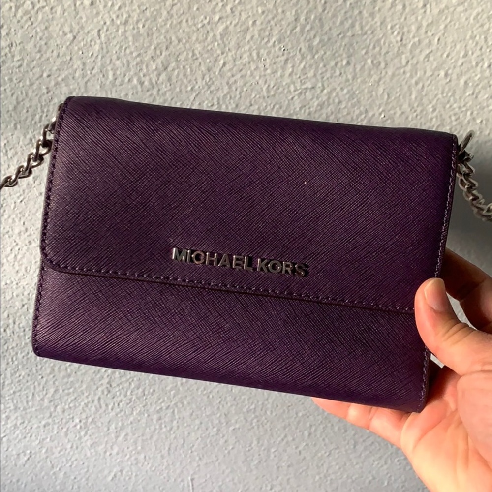 Brand New!!! Michael Kors Deep Purple Crossbody